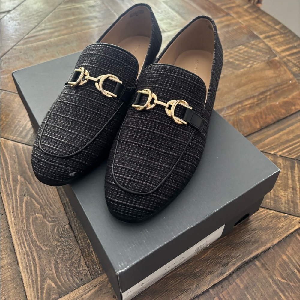 Ann Taylor NWT Chain Bit Straw Loafer-Size 8 - Picture 7 of 16